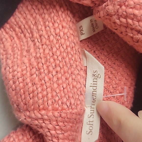 Soft Surroundings Woman's Burnt Orange Breakwater Pullover Sweater-Size PXS - Picture 4 of 17